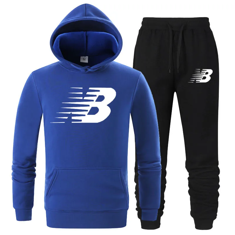 

Men's Suit Hoodie + Pants Fall/Winter Sweater Hooded Sweatshirt Sweatpants Fashion Slim Men's Women's Hip Hop Pullover Hoodie