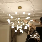 Светильник люстра в стиле арт-деко, люстра для кухонного островка, торгового центра, лестницы, ветки дерева, люстра, светодиодная Подвесная лампа в виде спутника