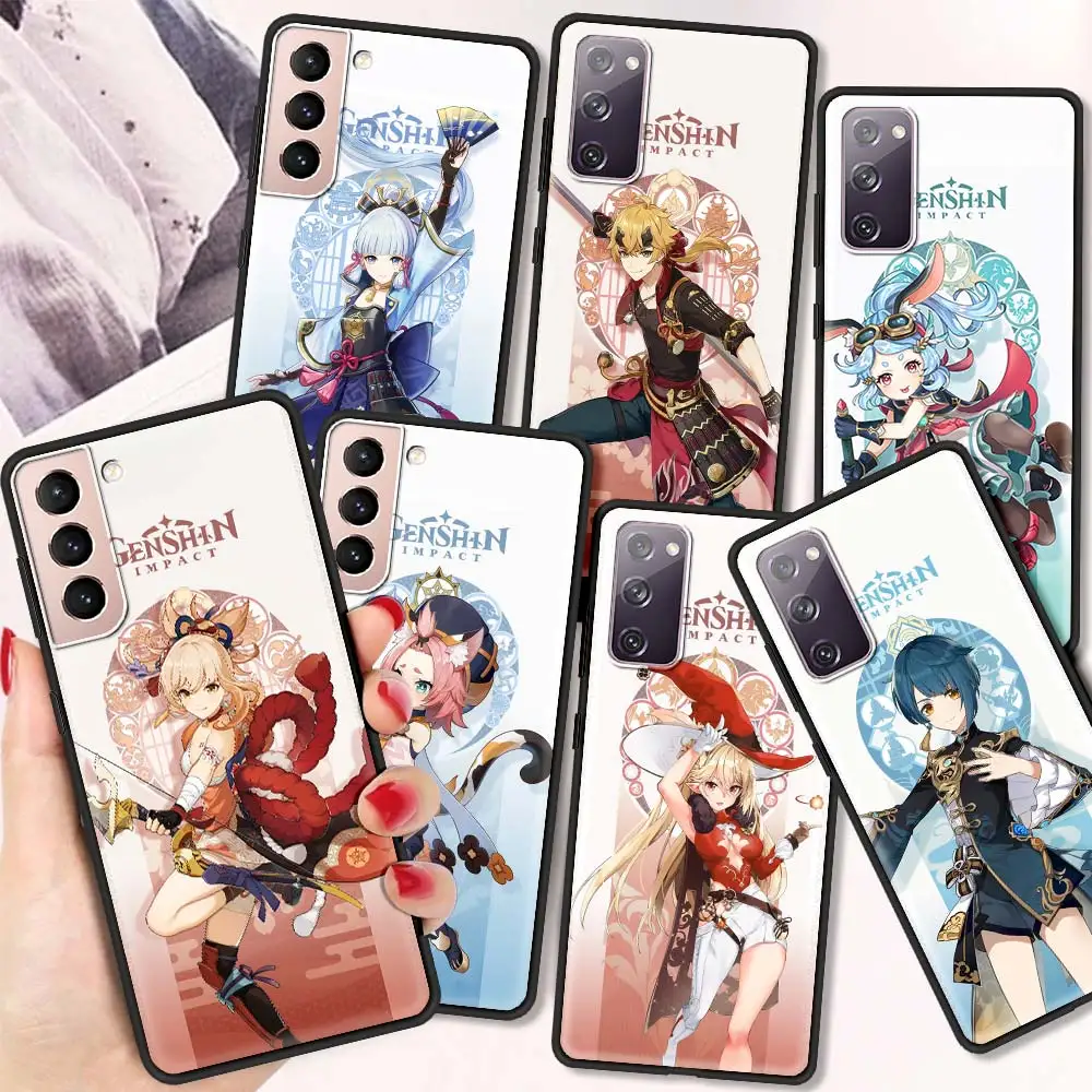 

Anime Genshin Impact Phone Case Coque For Samsung Galaxy S20 S21 Ultra S20 FE S10 Lite S10E S9 S8 Plus S7 Edge Cover Funda Capa