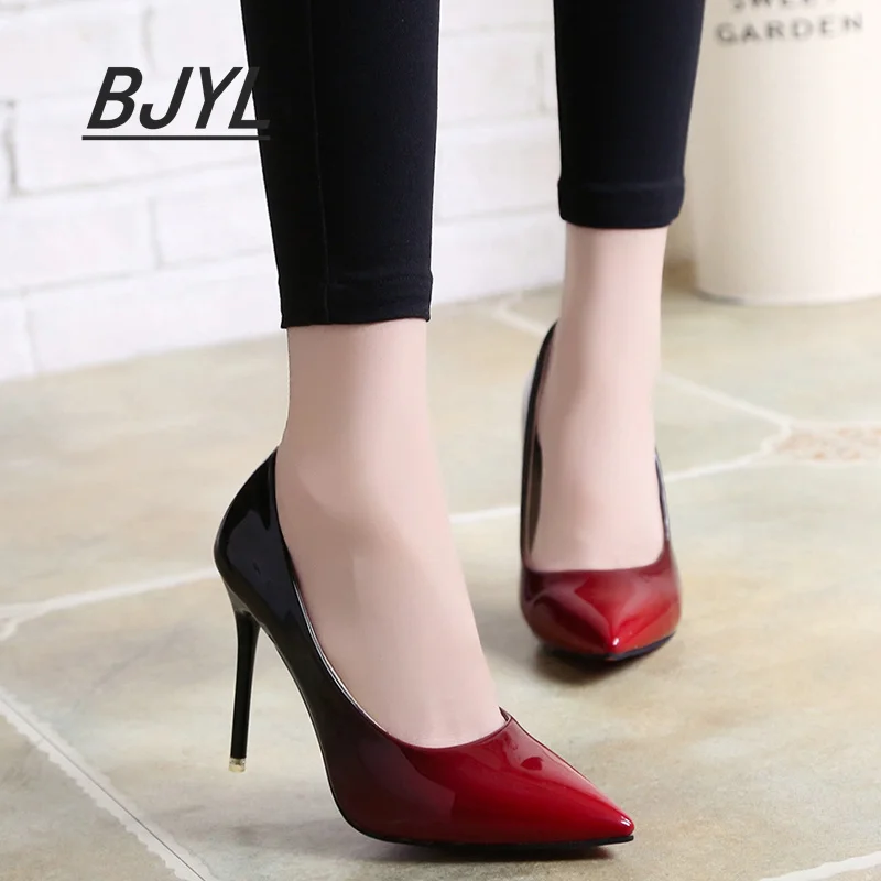 

2021 new pointed super high heel 10cm stiletto sexy shallow mouth all-match women's single shoes wedding shoes work shoes