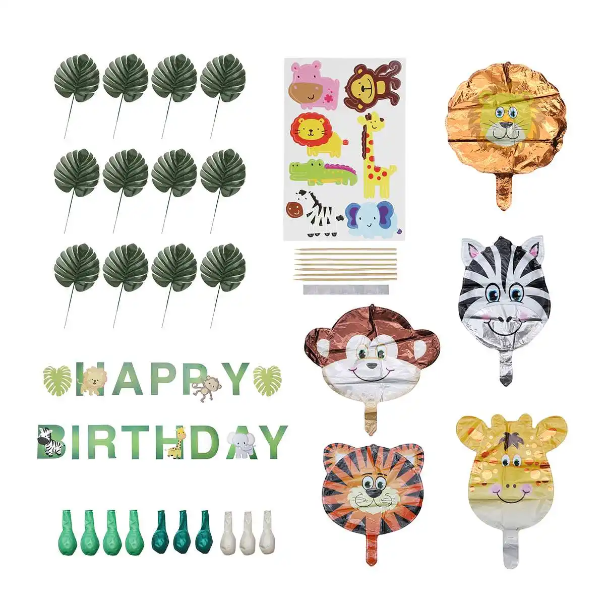 

Animal Ballons Birthday Jungle Party Safari Party Jungle Theme Party Baloon Birthday Party Decorations Kids Birthday Balloons