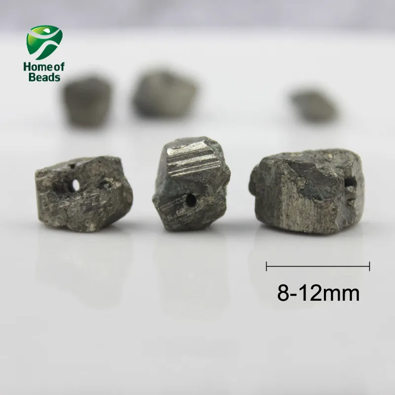 Бусины из натурального камня железа пирита случайные формы размеры 4 6 7 12 мм