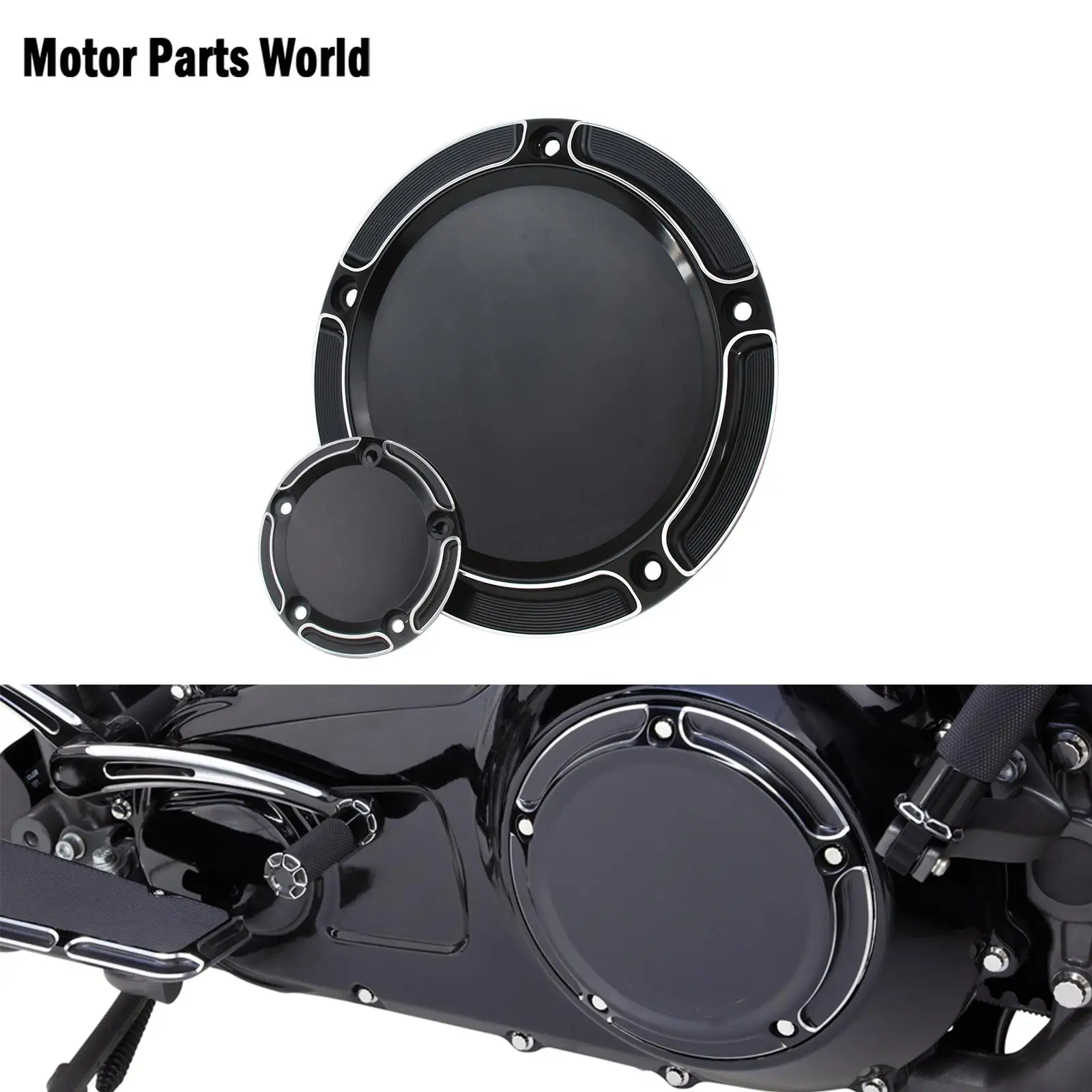 Крышка дерби для мотоцикла с 5 отверстиями и таймер таймера ЧПУ Harley Dyna Street Bob Super