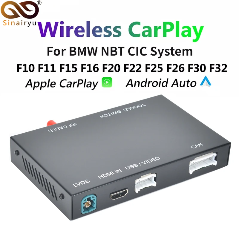 

Беспроводная система CarPlay Android для автомобилей BMW F20, F21, F22, F23, F30, F31, F32, F33, F34, F36, F01F56, NBT, CIC, совместима с Mirrorlink, IOS
