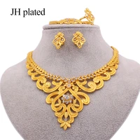 jewellery set gold color jewelry sets african wedding ornament bridal gifts women collares necklace bracelet earrings ring set