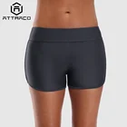 Attraco со средней талией Шорты для плавания Для женщин однотонные Цвет бикини дно Ban купальники трусы Разделение плавательный Мужские Шорты для купания