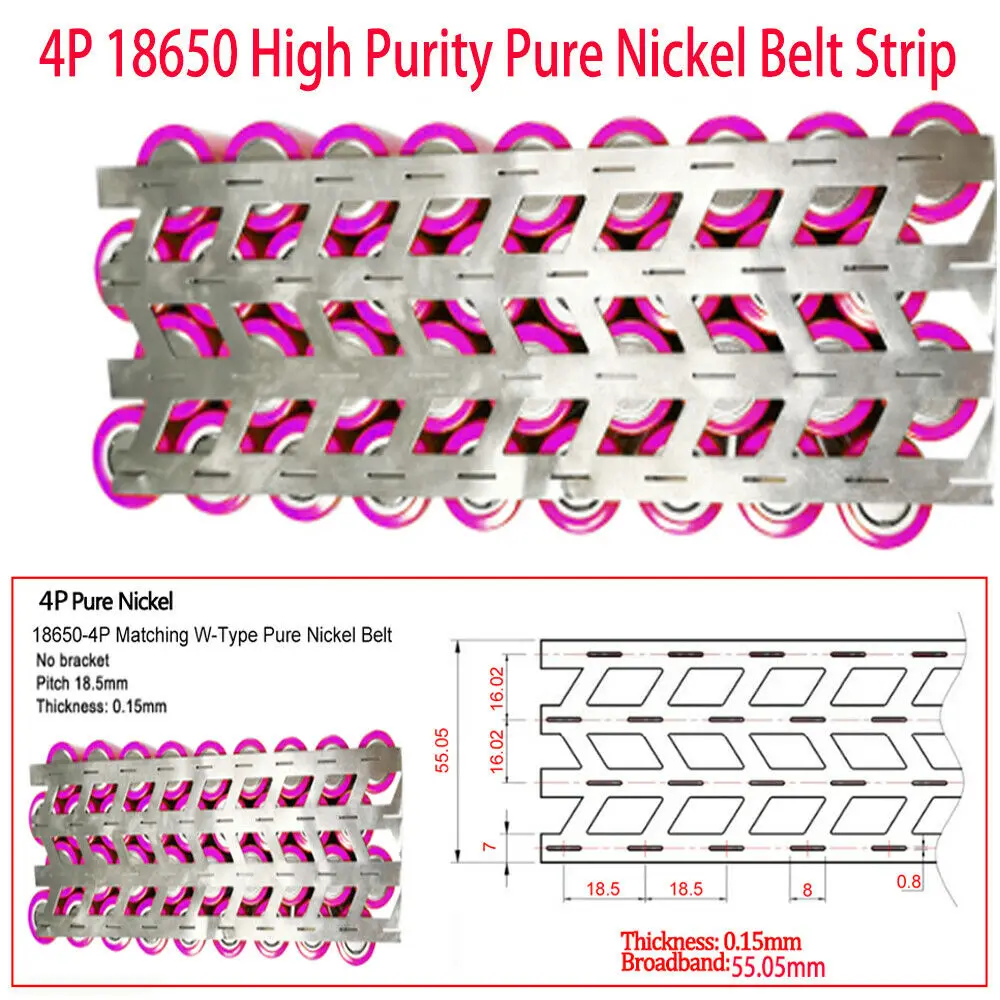 

5m High Purity Pure Nickel Strip 0.15mm Thickness 4P 18650 Battery Welding Belt Brand New And High Quality