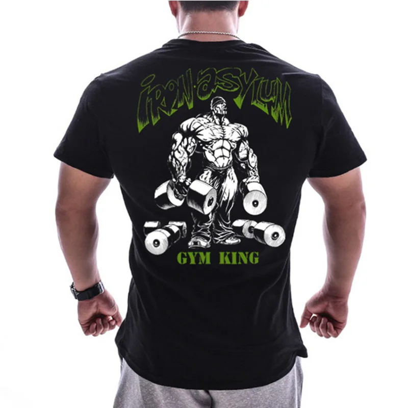 Новинка Мужская футболка с коротким рукавом для фитнеса бега компрессионная