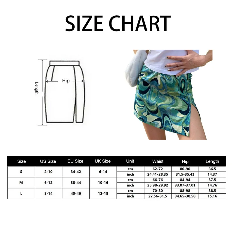 

Retro Vortex Print Y2K Mini Skirts Women Sexy Cute Straight Split Green Skirt Korean Harajuku 2021 Summer Cute Outfits