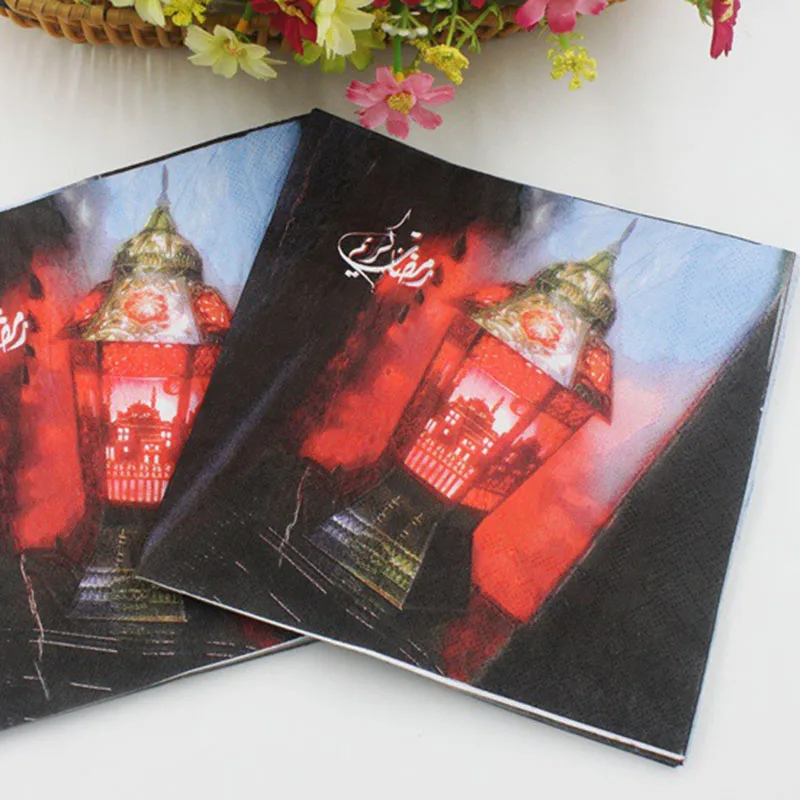 Мусульманская салфетка 20 шт./компл. Рамадан Средний Восток арабвечерние поставка