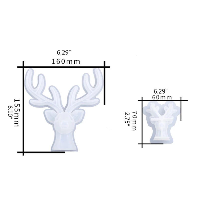 

Deer Horns Decorations Crystal Epoxy Resin Mold Jewelry Storage Show Rack Silicone Mould DIY Crafts Making Tool