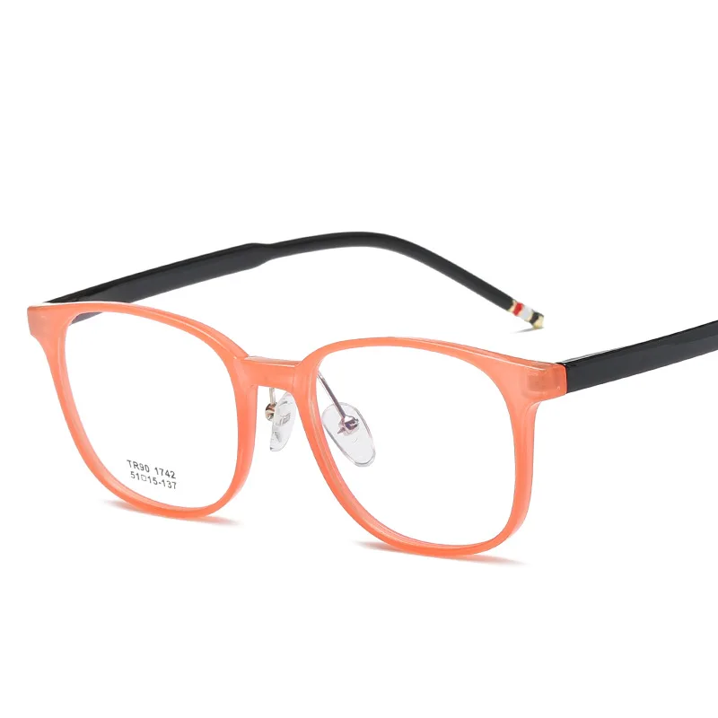 Ультралегкие TR90 очки рамки новая мода для мужчин и женщин плоское зеркало рецепт