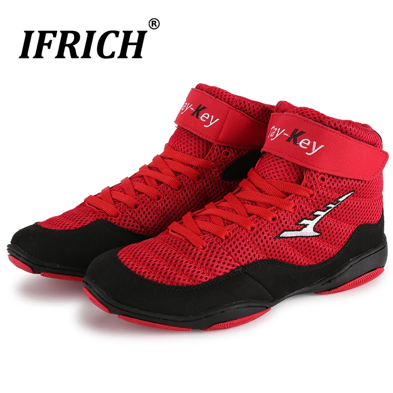

Boys Girls Wrestling Shoes Kids Professional Boxing Shoes Size 33-46 Breathable Man Training Combat Sneakers Teenager Sport Shoe