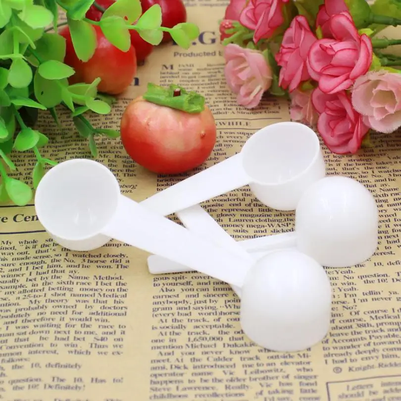 

5/10pcs/set 10ml 5g Reusable Food Grade Spoon Plastic Measuring Scoop PP Measure Spoon Milk Coffee Teaspoon Milk Powder Kitchen