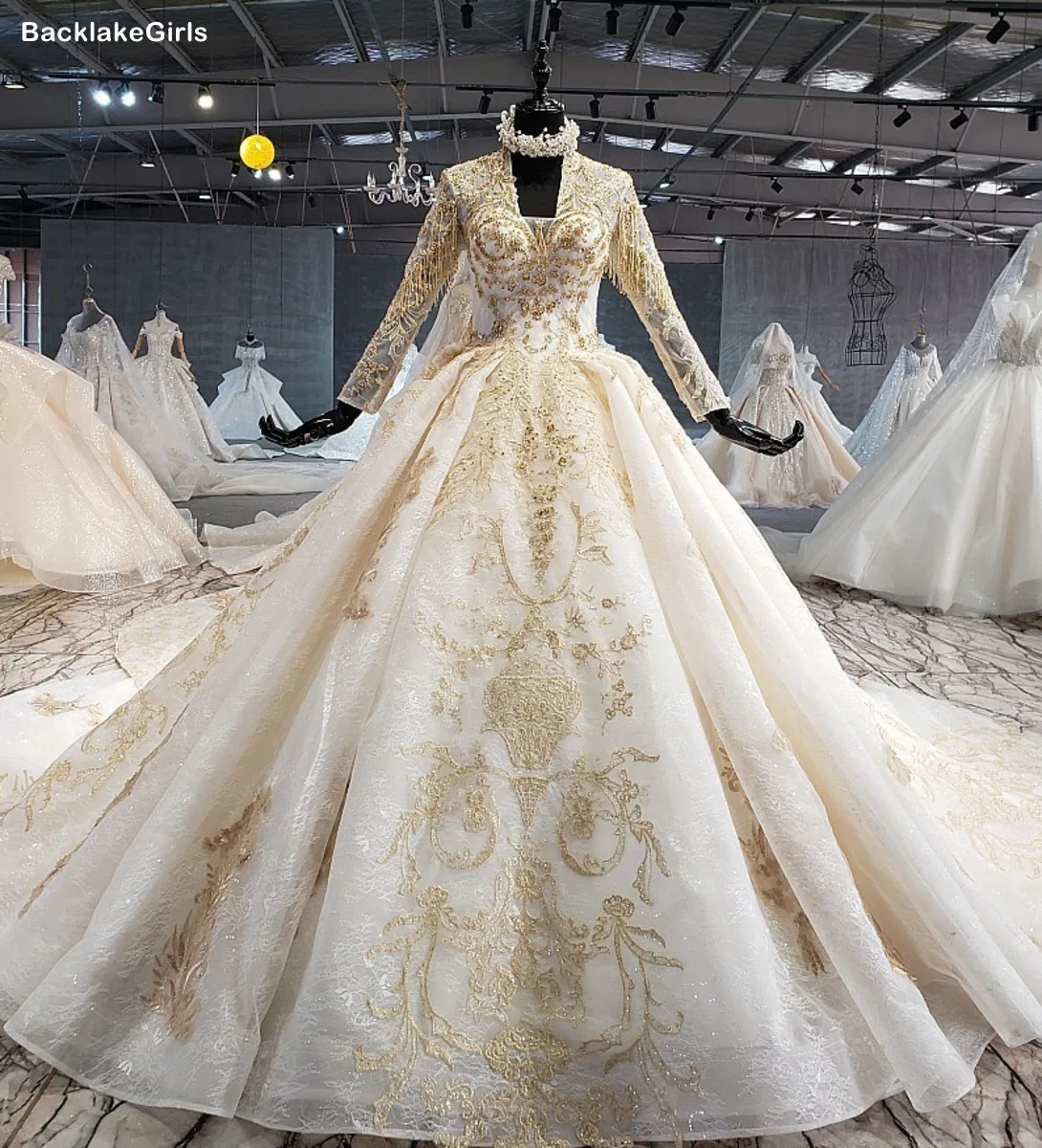 Свадебное платье 2020 свадебное бохо с длинным рукавом и v образным вырезом