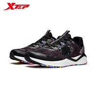 xtep 2021 dynamic foam women shock absorption running shoes black sneakers 981318110361