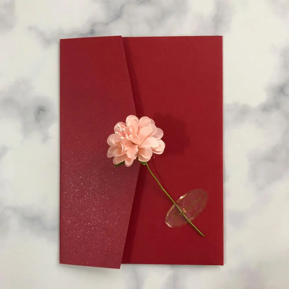 50 шт./лот изысканное Свадебное приглашение роскошный образец помолвка конверт