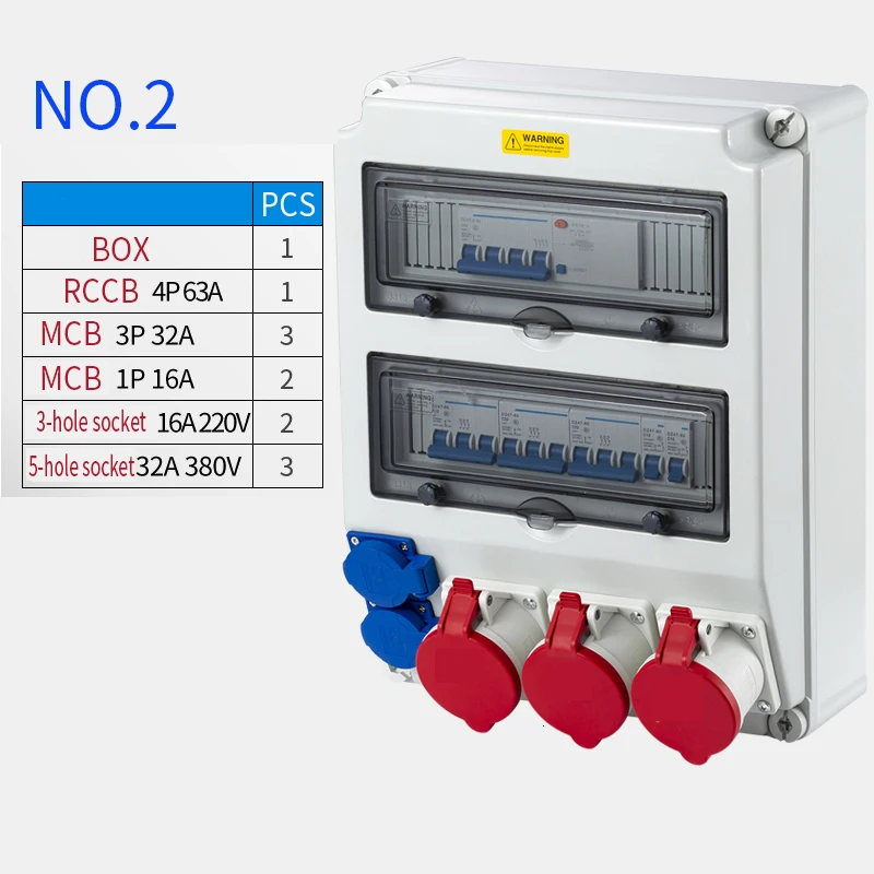 Промышленная розетка пластиковая Изолированная коробка переключателя 220V380V сайт Портативный Открытый Распределительная коробка дождевой воды Комбинация