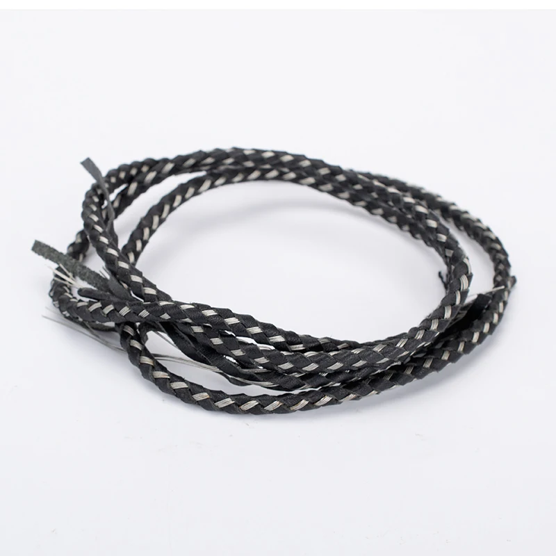 Веревка из шнур стальной проволоки натуральной кожи шириной 5 мм для браслетов и