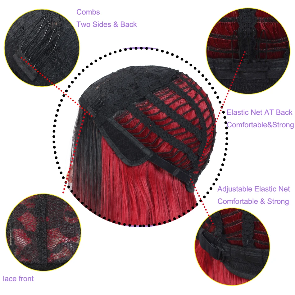 Парики для женщин из синтетических волос T1B/27 # |