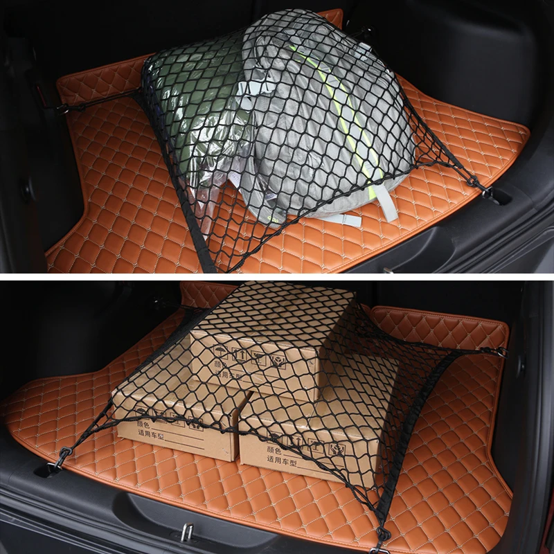 

Car storage net pocket at back rear elastic string net magic sticker for bmw f10 f11 f30 f32 g30 universal luggage nets pocket