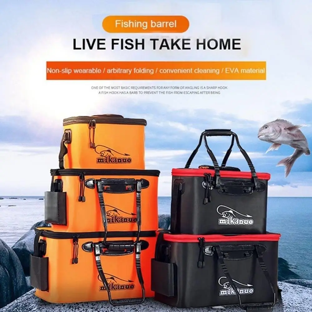 

Fishing Bags Folding Bucket Multipurpose Fresh Keeping Waterproof Storage Hiking Pleasure Fishing Bucket Sturdy Durable Water