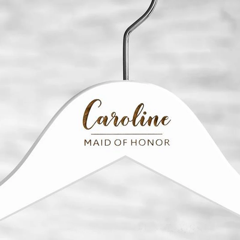 Вешалка Свадебная под заказ деревянная вешалка с гравировкой имени для невесты