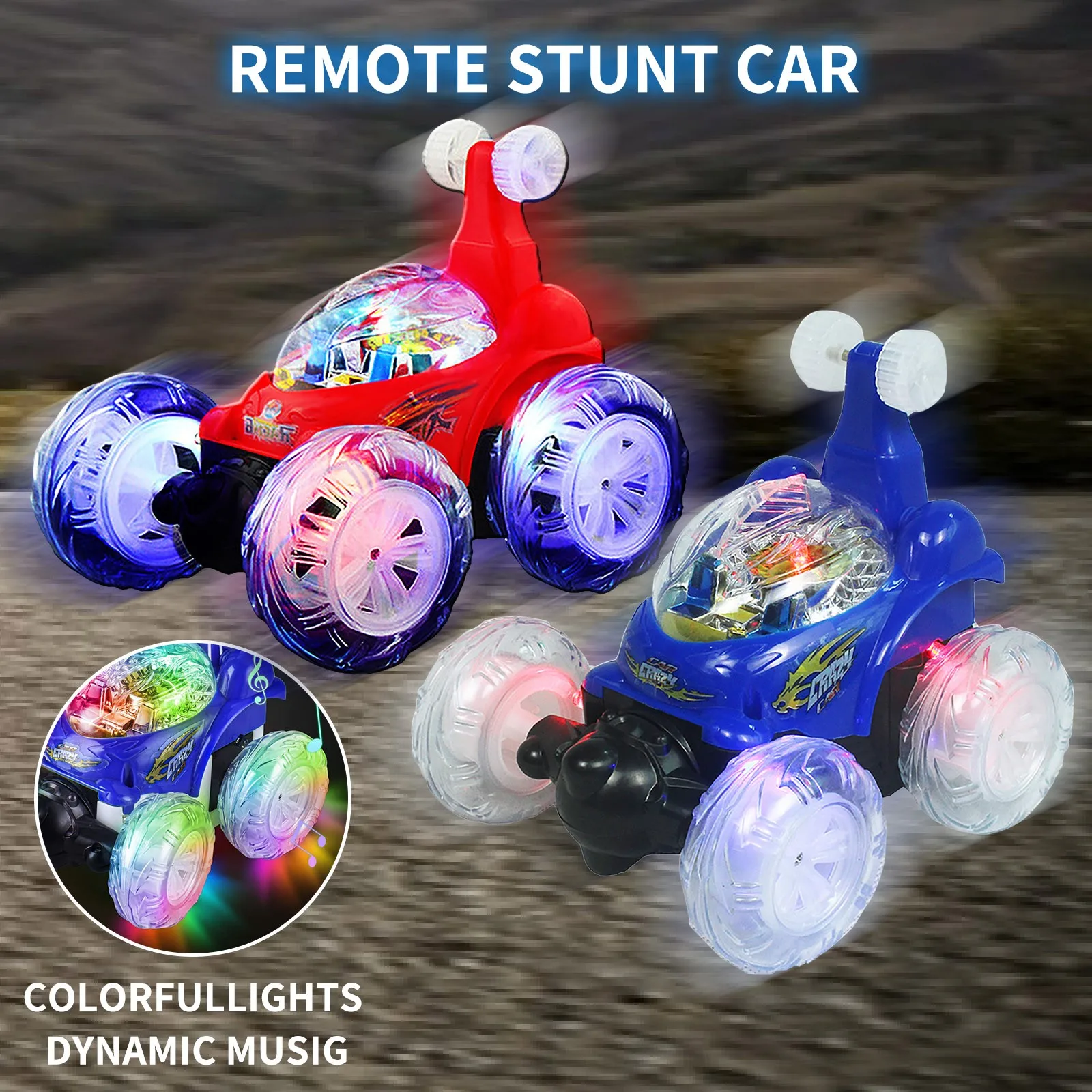 

Remote Control Car For Kids RC Stunt Car Double Sided 360°Flips Rotating Waterproof Stunt Controlled Vehicle Truck Car Boy Toy