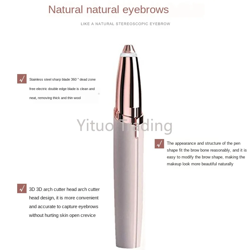 

Hair Removal Eyebrow Trimmer Electric Lipstick Lip Chin Cheeks Nose Eyebrow Trimmer Shaving Hair Removal Pen Mini Electric Razor