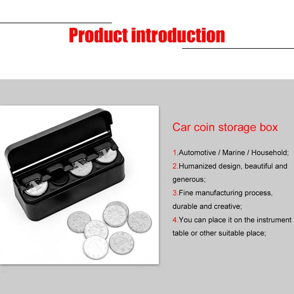 Автомобильный ящик для хранения монет универсальный чехол коробка держатель