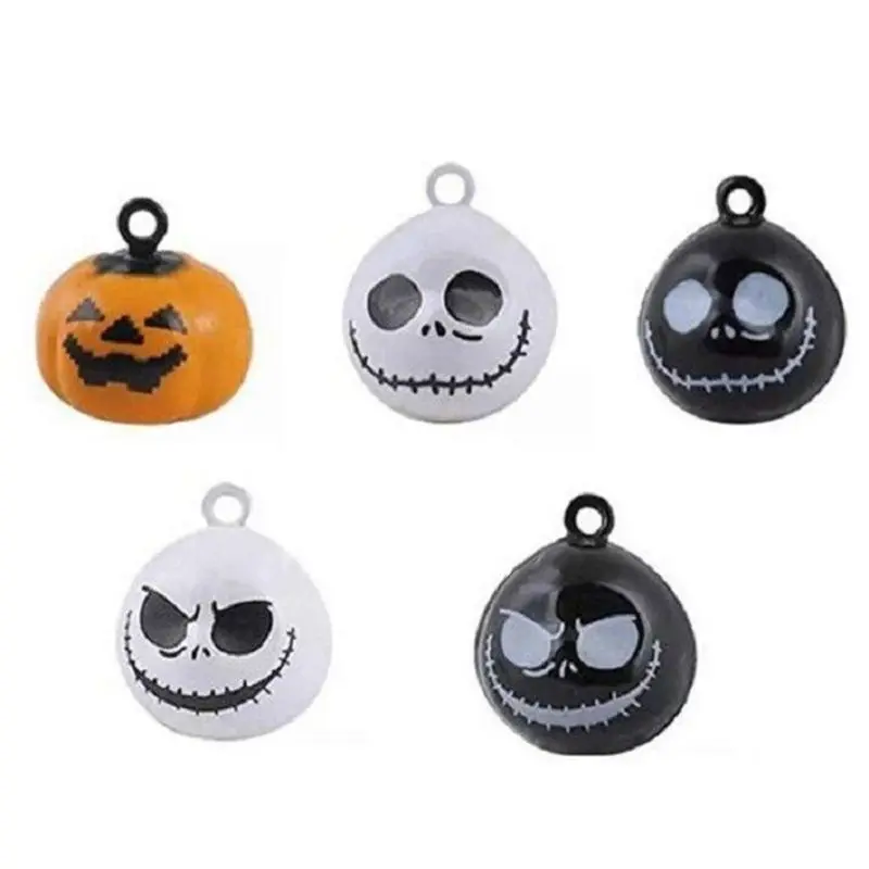 10 Pcs Pumpkin Bells Pet Collar Charm Ghost Skull Party Halloween Decor 667A | Дом и сад