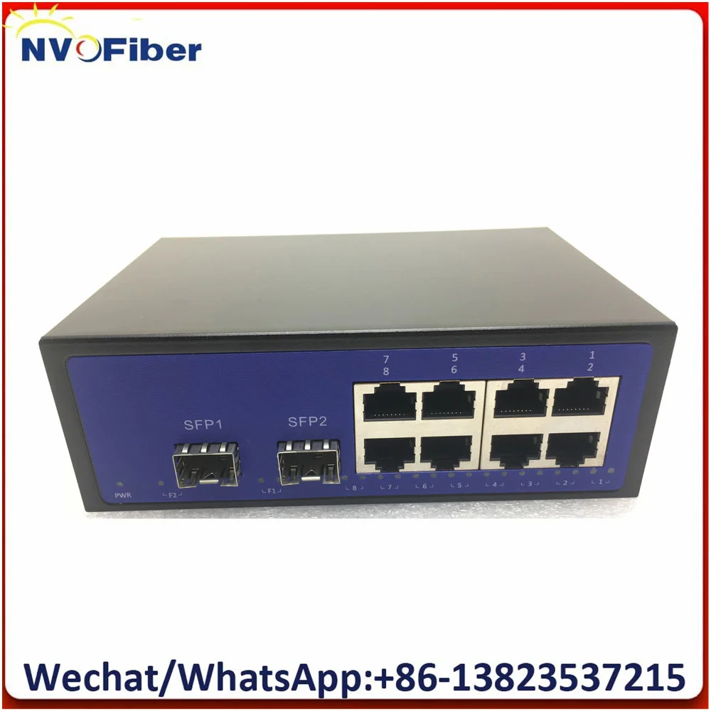 10/100 базовый волоконно-Ethernet медиа трансивер 100 Мбит/с Megabit 2SFP 8RJ45