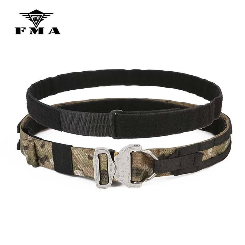 Военный тактический ремень FMA армейский нейлоновый с металлической пряжкой