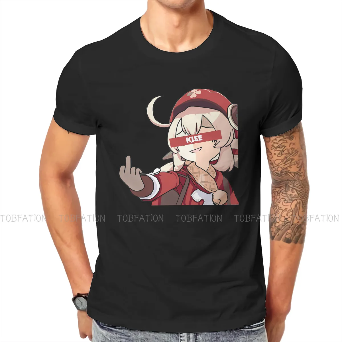 

Genshin Impact Online Role Playing Game Fashion Klee T Shirt Classic Homme High Quality Tshirt Loose O-Neck Streetwear