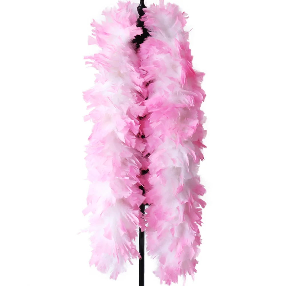 Красивая шаль из розовых перьев индейки 2 метра пушистые высококачественные