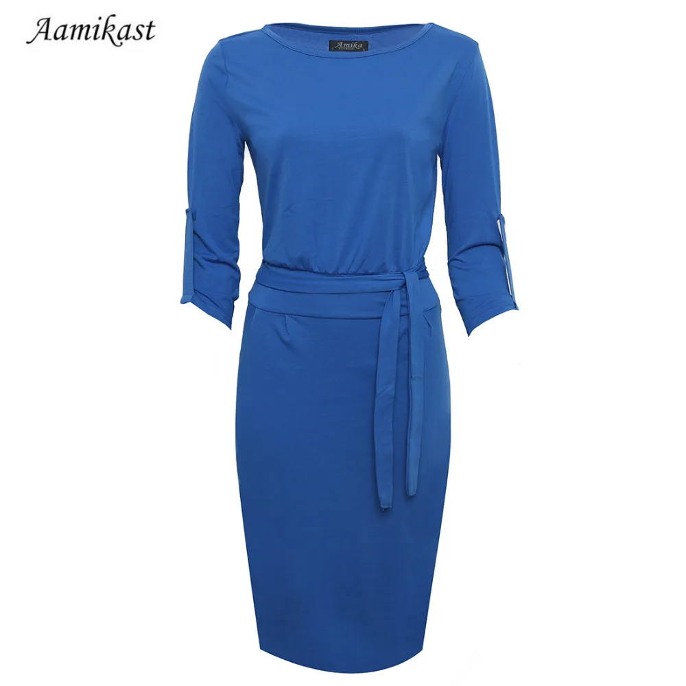 2021 New Fashion Hot Sale Celeb Summer Autumn Middle Sleeve Casual Work Charm Dresses Wholesale robe | Женская одежда