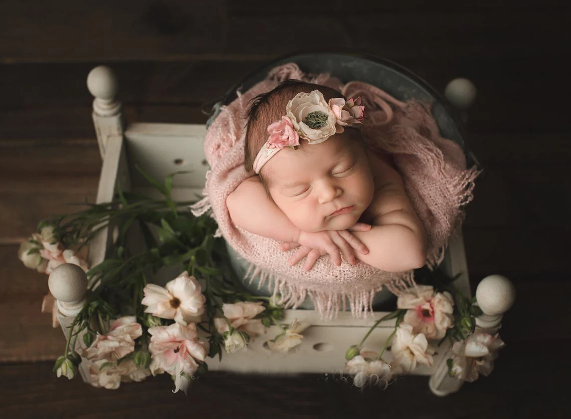 Newborn Photography Props Wood Hand-woven Basket Bed Crib Posing Furniture | Мать и ребенок