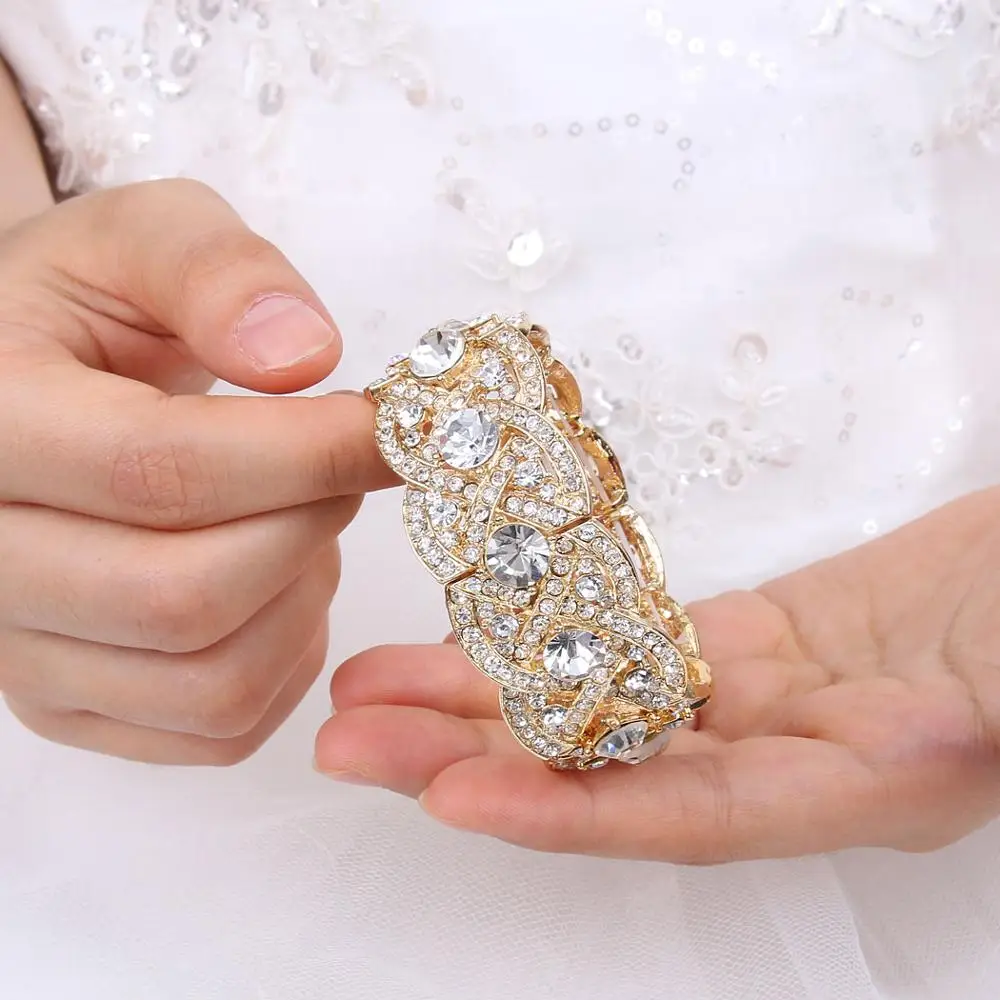 Женский эластичный браслет Tuliper со льдом в стиле ар деко для тенниса невесты с