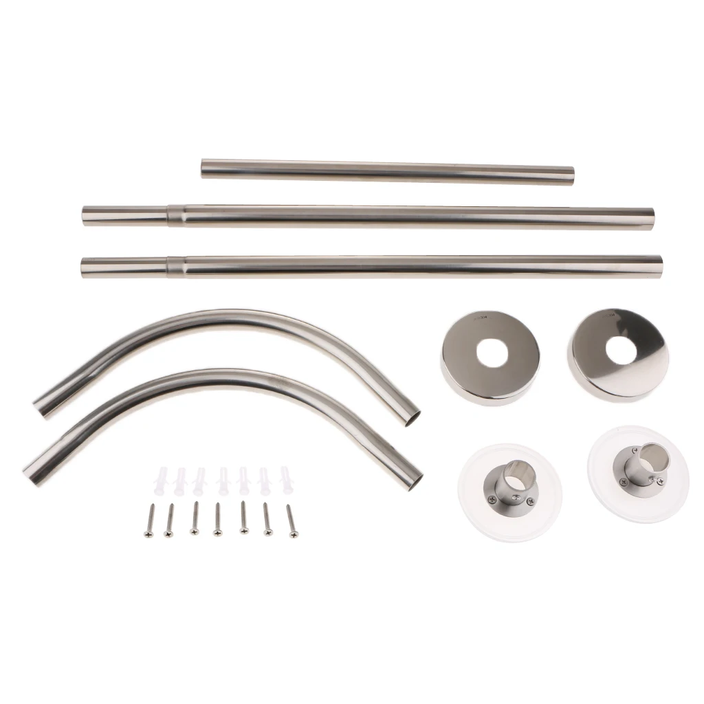 Сталь рельса для душевой занавески большие размеры: 31 47 дюймов угол рельсовой