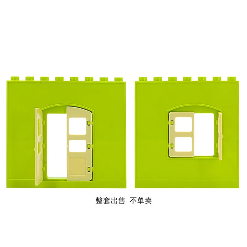 LXF-Door-Set-6 Diy Большие размеры строительные блоки объемные части модель оконных дверей Бытовые аксессуары совместимы с дублированные игрушки для детей подарок - Цвет: LXF-Door-Set-6
