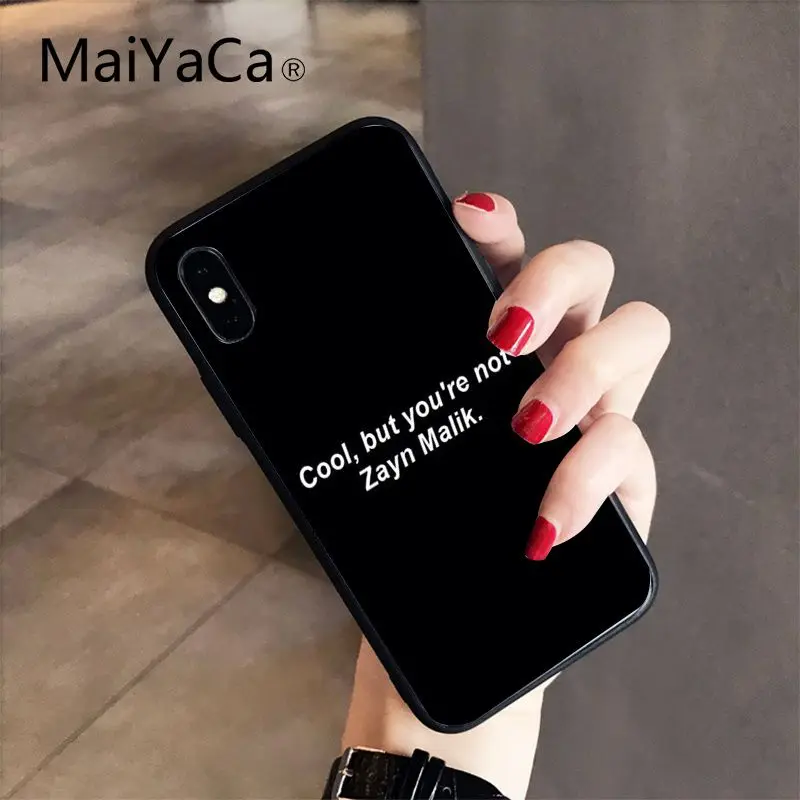MaiYaCa для iphone 7 XSMAX чехол Zayn malik роскошный высококачественный чехол для телефона iphone 7X6 6S 8 Plus X 5 5S SE XR XS XSMAX
