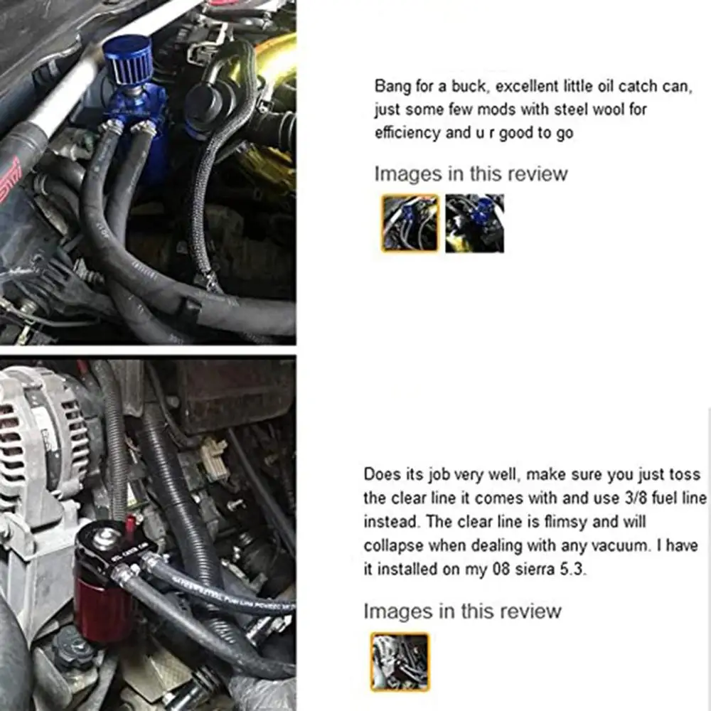 Универсальный автомобильный масляный бак 300 мл с отверстиями из алюминия