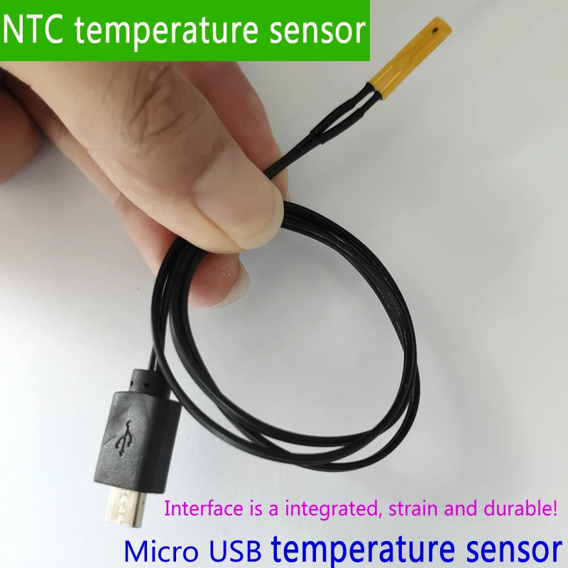 Micro usb jack ntc External temperature probe sensor thermometer for T18 WEB-U2 UD18 Qway-U2p tester voltmeter Ammeter | Инструменты