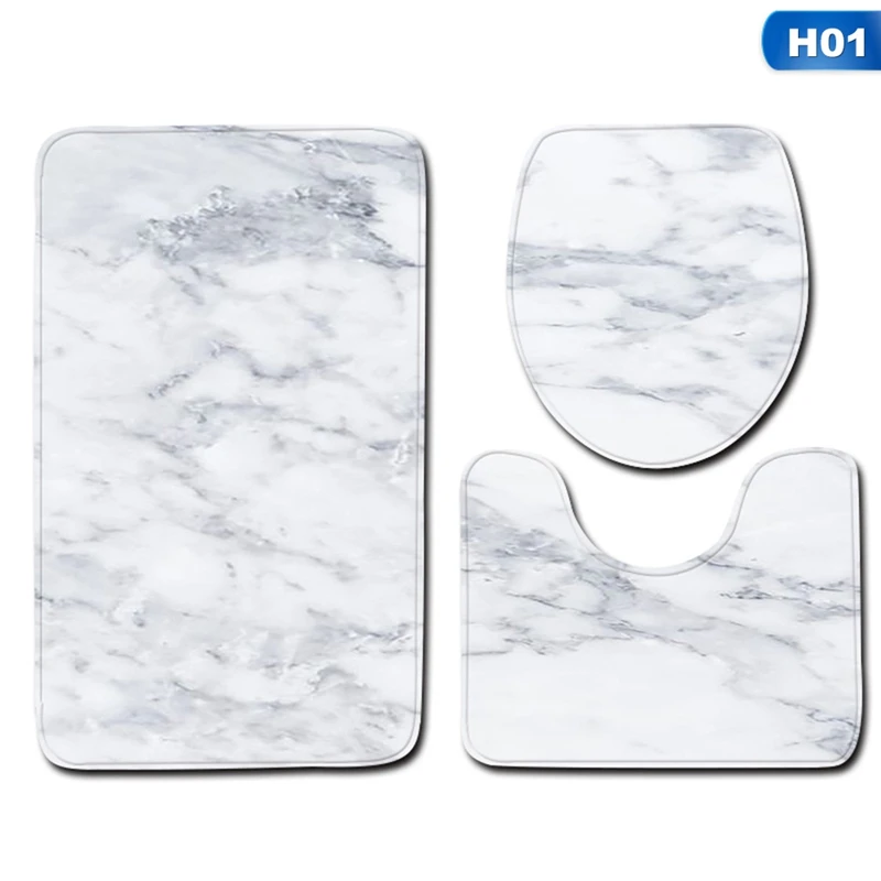 3 шт./компл. Ванная комната коврик Мрамор комплект Нескользящая подставка коврики