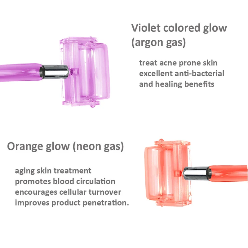 Высокочастотные ролики для лица стеклянные трубки электроды сменные сопла