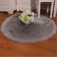 round soft faux sheepskin fur rugs for bedroom living room floor plush carpet home floor mat rug bedside rugs