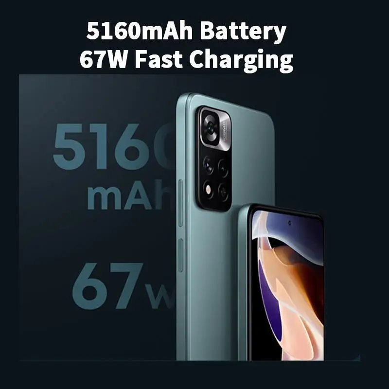 Оригинальный Смартфон Xiaomi Redmi Note 11 Pro 128 ГБ 256 мАч аккумулятор 67 Вт быстрая зарядка