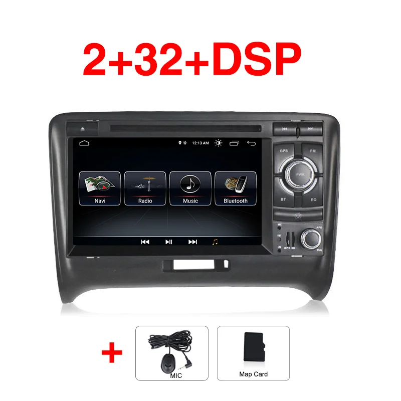 2 Din " HD Android 9 радио gps HDMI Автомобильный dvd-плеер gps радио для Audi TT MK2 8J 2006 2007 2008 2009 2010 2011 2012+ 16G карта - Цвет: 32G