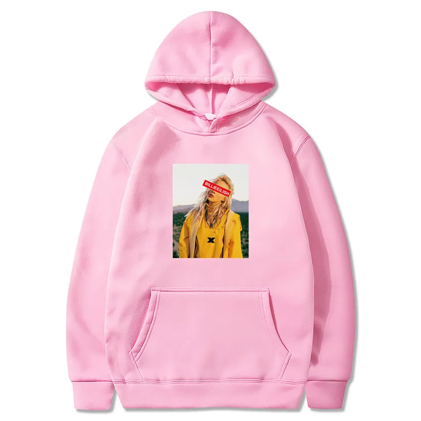 Billie Eilish пуловер пальто Мужская толстовка с капюшоном сплошной цвет повседневные
