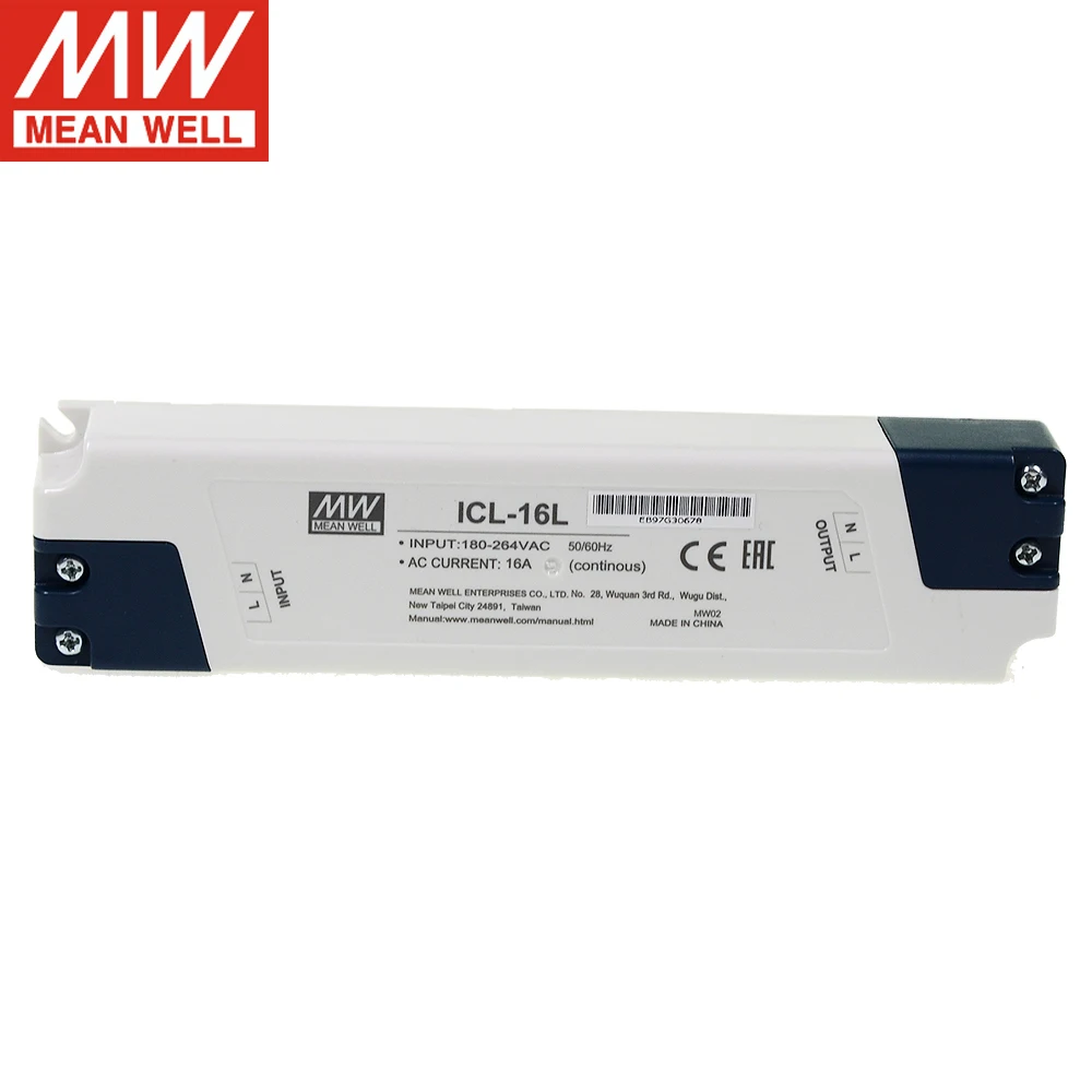Бренд MEAN WELL представляет Переключения источника питания ICL 16R DIN rail AC стабилизатор